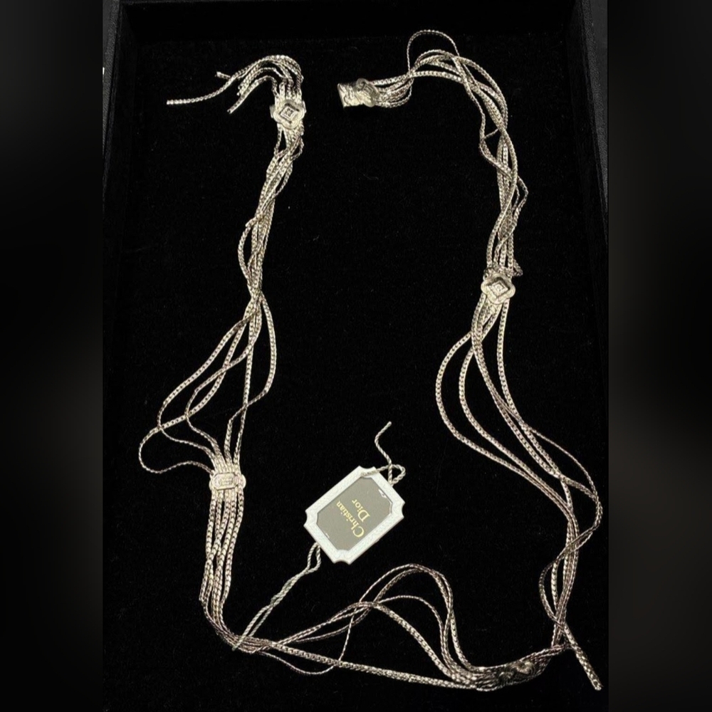 Dior Twisted Silver Necklace
